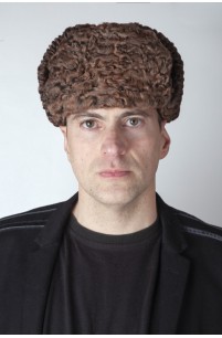 Colbacco stile russo uomo in agnello persiano karakul marrone